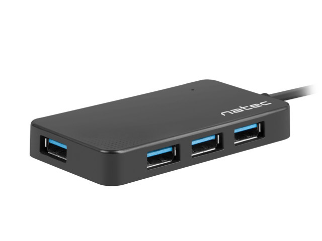 NATEC HUB USB 3.0 MOTH (4-PORTY, CZARNY) - zdjęcie 1