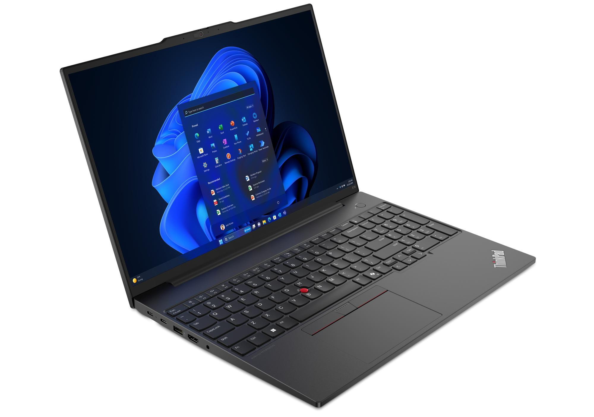 Lenovo ThinkPad E16 G2 Ryzen 5 7535HS 16.0" WUXGA IPS 300nits AG 16GB DDR5 4800 SSD512 Radeon 660M W11Pro Black 3Y OnSite - zdjęcie 3