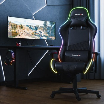 Fotel gamingowy Huzaro Force 6.2 Black RGB - zdjęcie 4