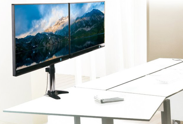 Uchwyt biurkowy do 2 monitorów Maclean MC-714 13"-27" 8kg - zdjęcie 1