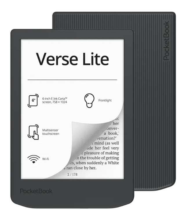 Ebook PocketBook Verse Lite 619 6" E-Ink Carta 8GB Wi-Fi Gray - zdjęcie 1