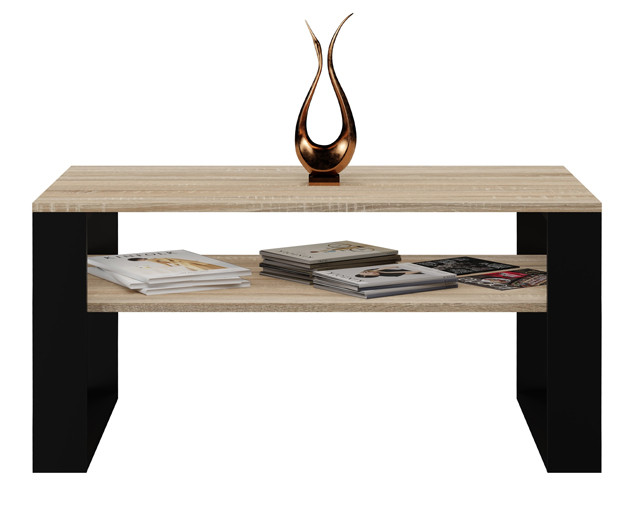 Stolik ława MODERN 1P 90x58xH50 sonoma/czerń - zdjęcie 3