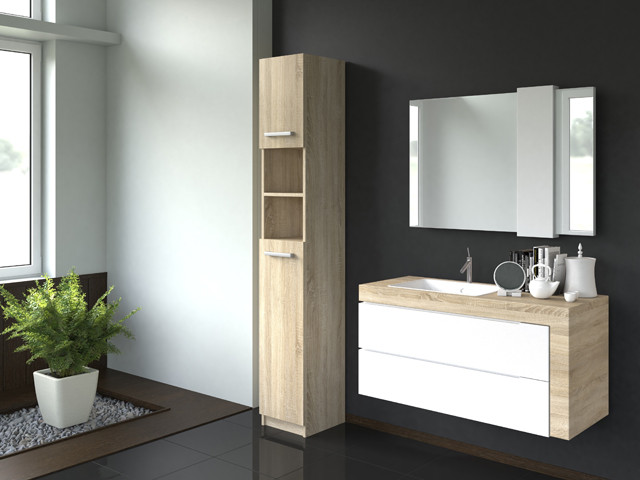 SZAFKA ŁAZIENKOWA MARBELA 32CM REGAŁ SŁUPEK SONOMA - zdjęcie 5