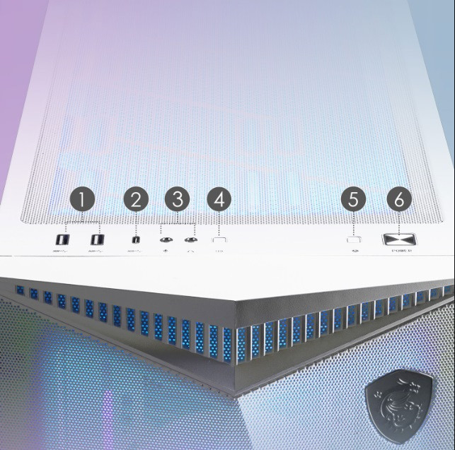 Obudowa MSI MPG GUNGNIR 300R AIRFLOW WHITE (306-7G21W21-W57) - zdjęcie 9