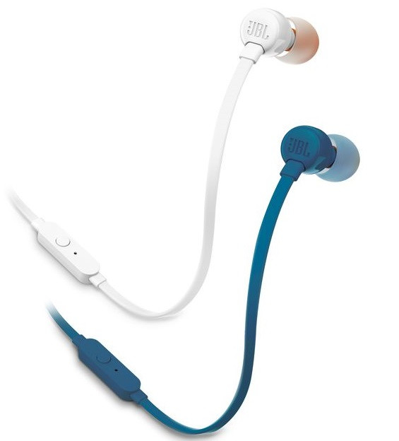 Słuchawki JBL T110 (niebieskie, z mikrofonem) - zdjęcie 2