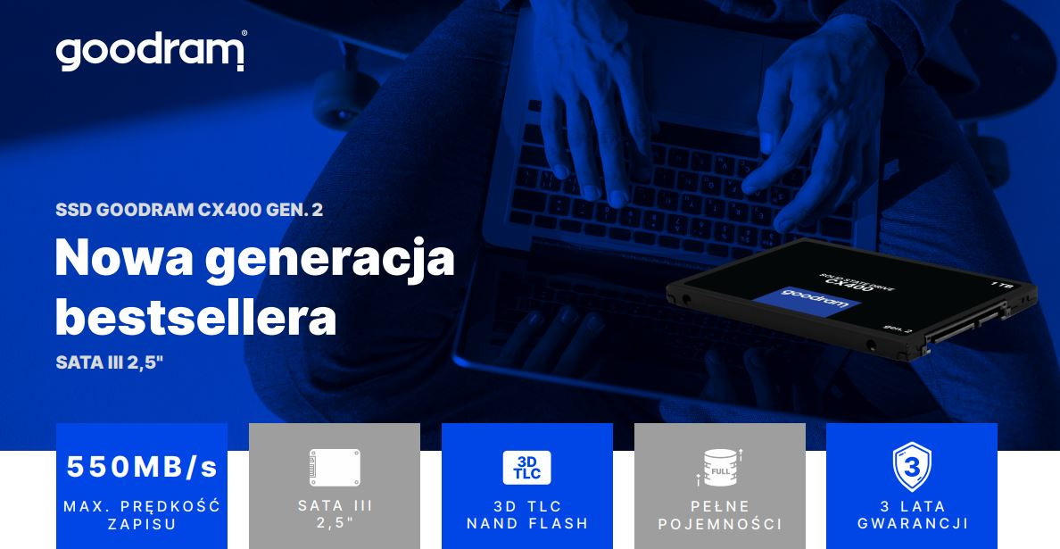 SSD GOODRAM CX400 Gen. 2 512GB SATA III 2,5 RETAIL - zdjęcie 1