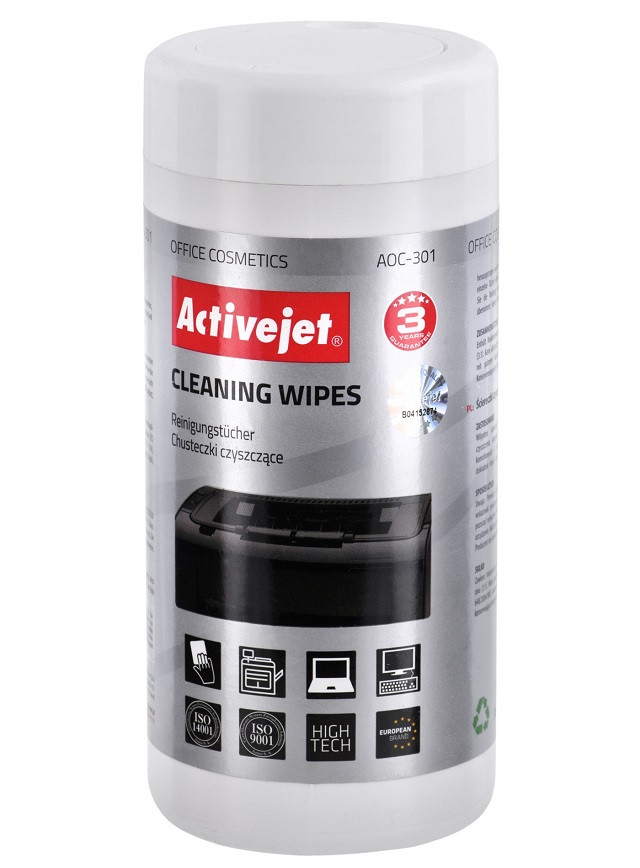 Activejet AOC-301 Uniwersalne chusteczki czyszczące 100 szt. - zdjęcie 1