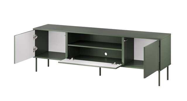 Szafka RTV EF TRESSE 180x40x54,5 zieleń mat - zdjęcie 3