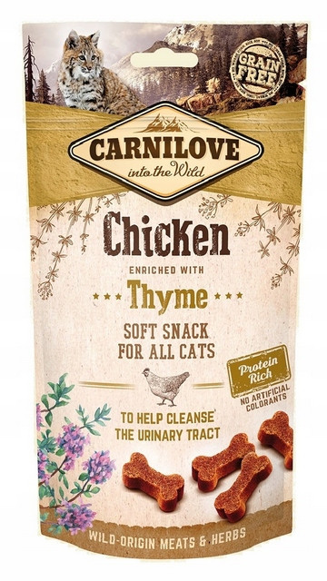 CARNILOVE Semi-Moist Snack Chicken & Thyme - przysmak z kurczakiem i tymiankiem dla kota - 50 g - zdjęcie 1