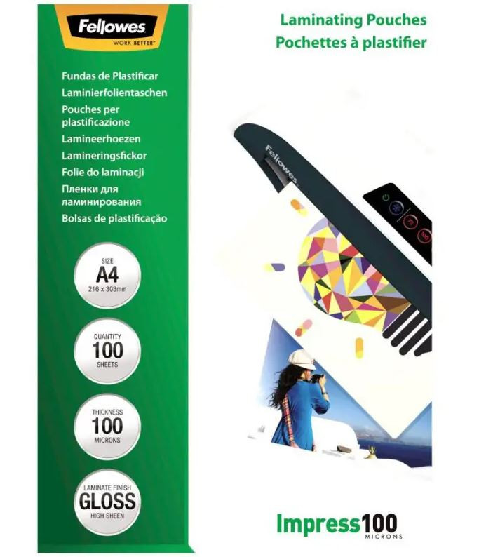Fellowes Folia laminacyjna A4 100 mic. 100 szt. - zdjęcie 1