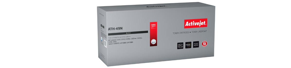 Activejet ATH-49N Toner do drukarek HP, Canon, Zamiennik HP 49A Q5949A, Canon CRG-708; Supreme; 3200 stron; czarny. - zdjęcie 6