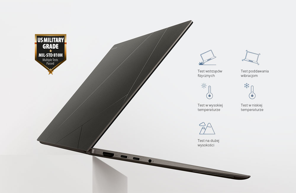 ASUS Zenbook S 14 OLED UX5406SA-PV032W Ultra 5 226V 14.0" 3K OLED 120Hz 400nits Glossy 16GB LPDDR5X SSD1TB Intel Arc WLAN+BT Cam1080 Graphic 72WHrs Win11 Scandinavian White - zdjęcie 6