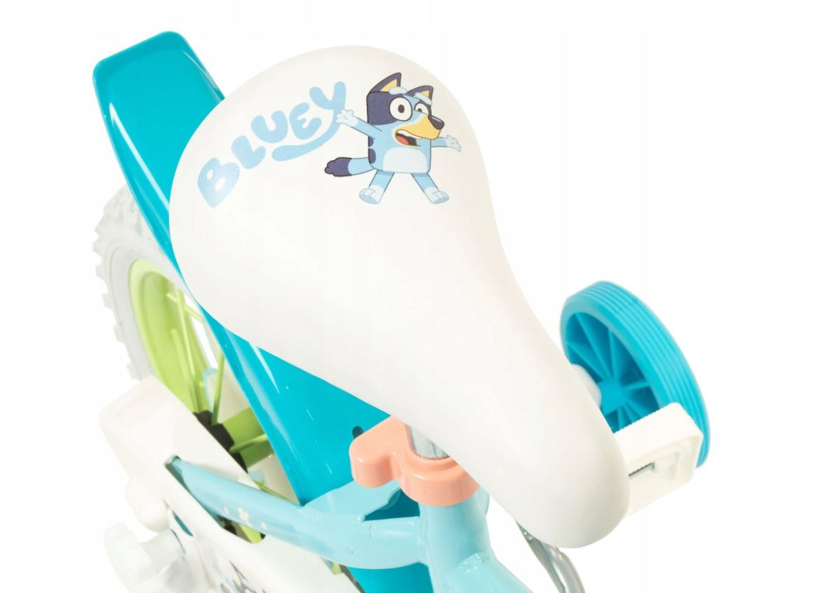 Rower dziecięcy TOIMSA Bluey 12" Błękitno-limonkowy - zdjęcie 8