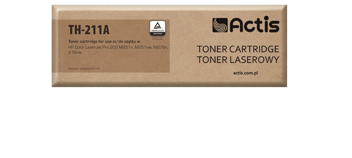 Actis TH-211A Toner do drukarek HP, Canon, Zamiennik HP 131A CF211A, Canon CRG-731C; Standard; 1800 stron; błękitny. - zdjęcie 1