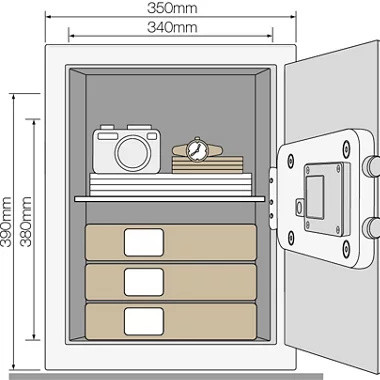 Yale Large Electronic Value Safe Sejf podstawowy YSV biurowy - zdjęcie 5