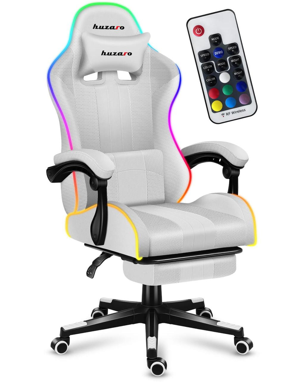 Fotel gamingowy Huzaro Force 4.7 RGB White - zdjęcie 1