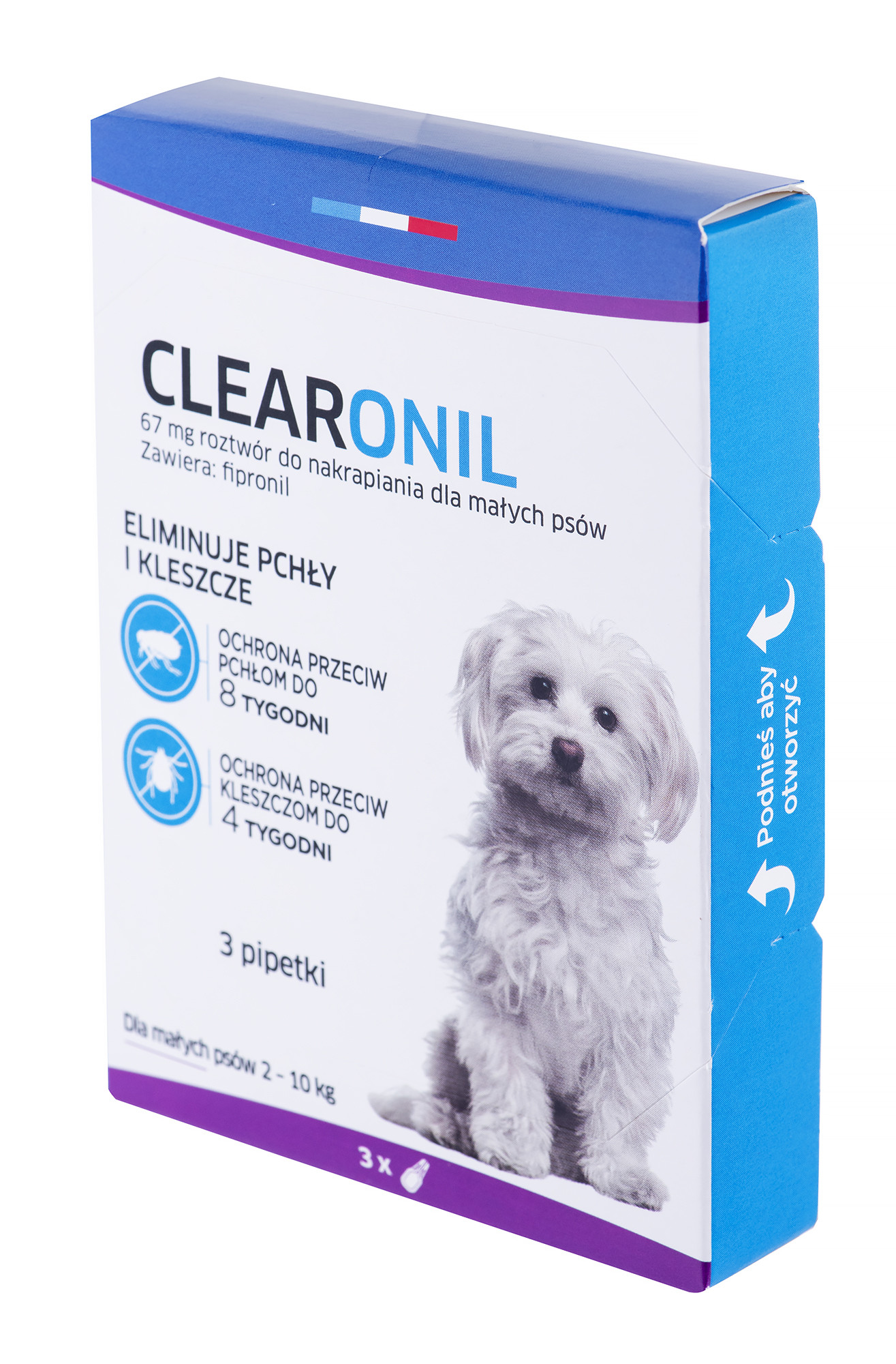 FRANCODEX Clearonil Małe psy - krople przeciw kleszczom i pchłom dla psa - 3x67 mg - zdjęcie 1