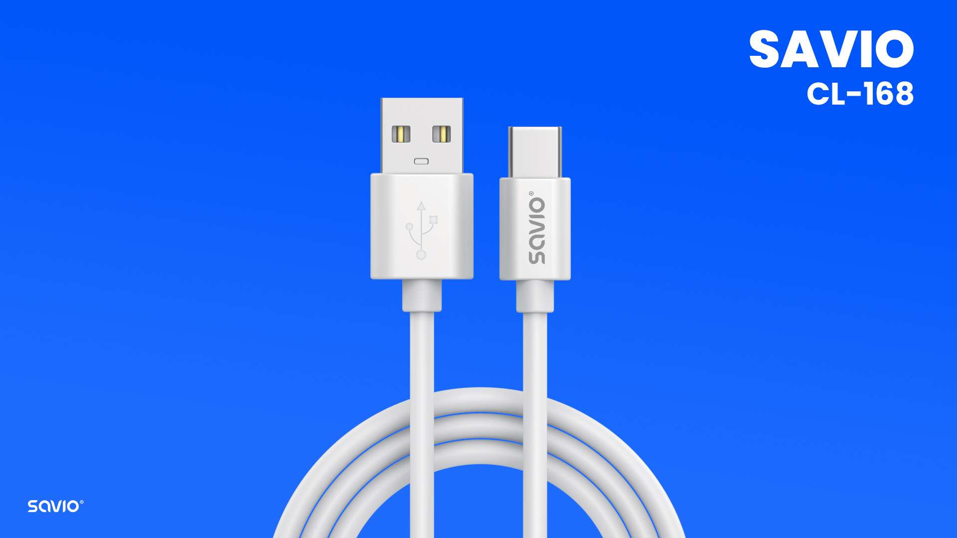 SAVIO KABEL USB-A – USB-C, 3 M, BIAŁY, CL-168 - zdjęcie 1