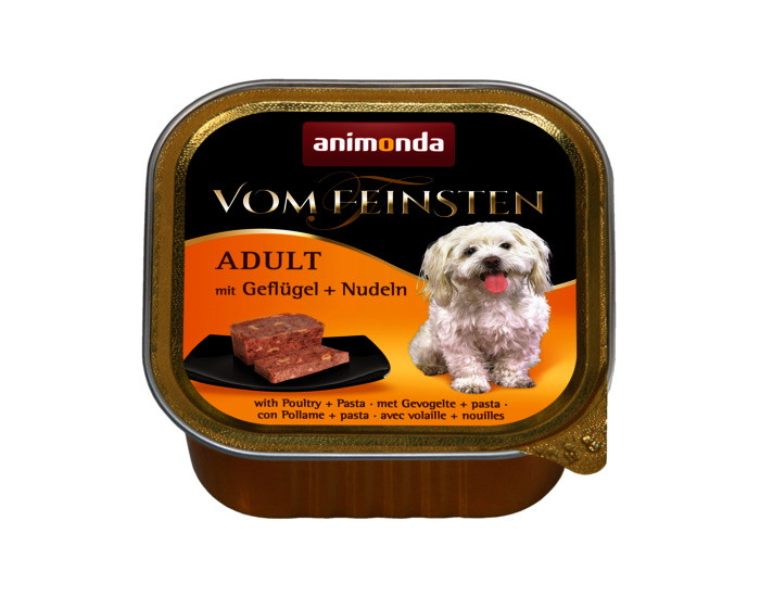 ANIMONDA Vom Feinsten Adult Drób i makaron - mokra karma dla psa - 150g - zdjęcie 1
