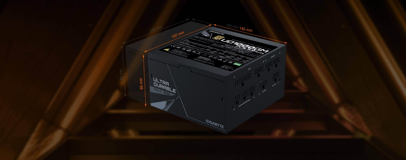 Zasilacz Gigabyte UD1000GM PG5 rev 2.0 1000W 80+ Gold - zdjęcie 9
