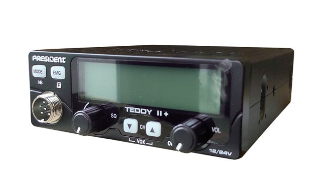 CB Radio PRESIDENT Teddy II+ 12/24V + ASC 7 kolorów AM/FM - zdjęcie 8