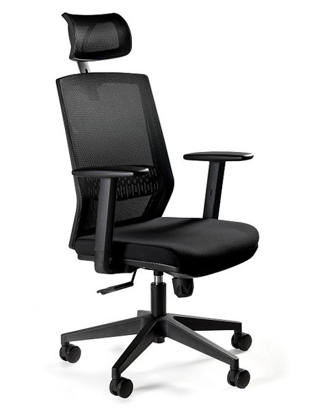 Ergonomiczny fotel biurowy ESTA czarny - zdjęcie 1