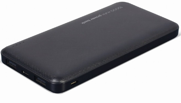 GEMBIRD POWERBANK 10000 MAH 2X USB, CZARNY - zdjęcie 1