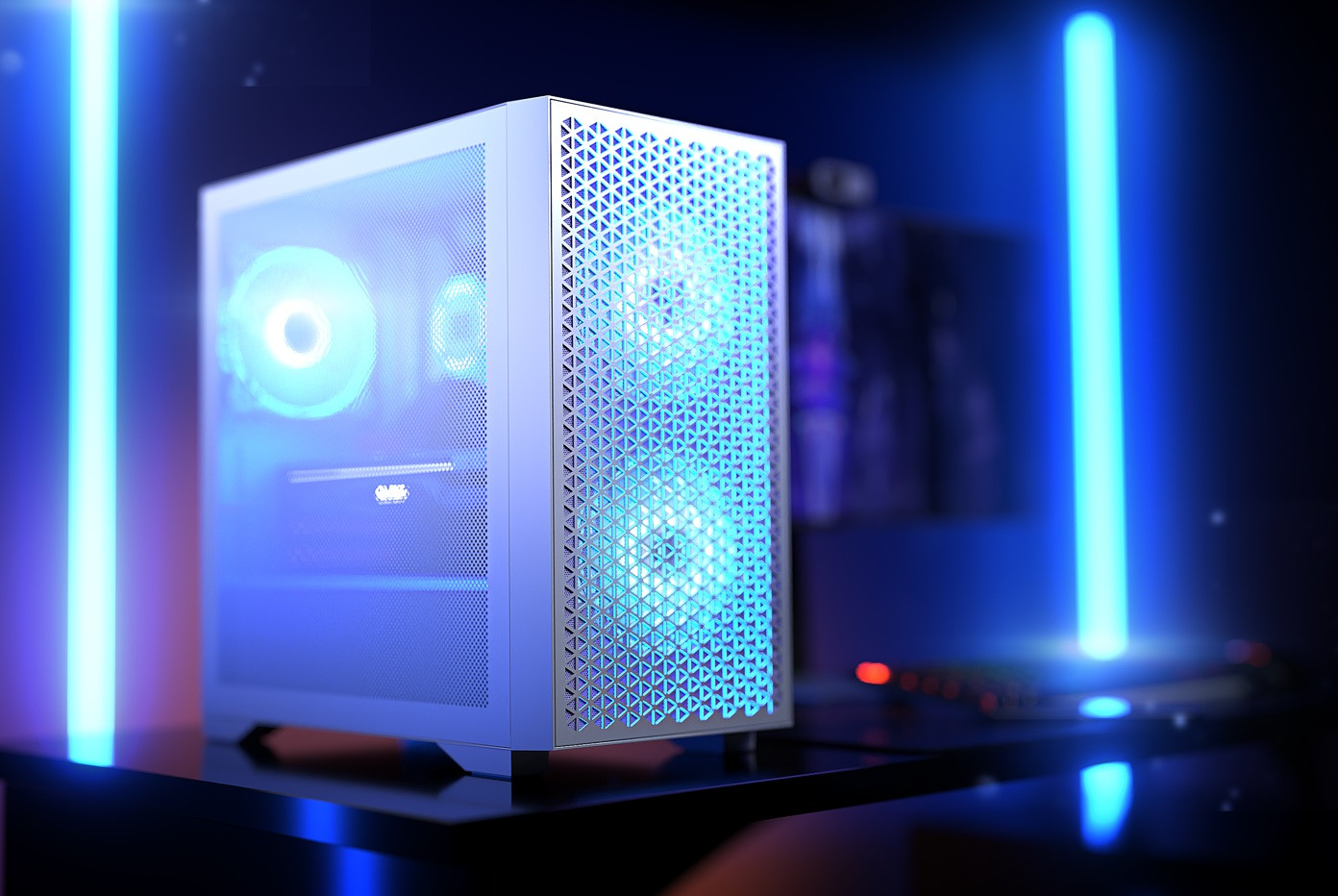 LOGIC OBUDOWA DART PRO ARGB MINI USB TYPE-C BIAŁA - zdjęcie 1