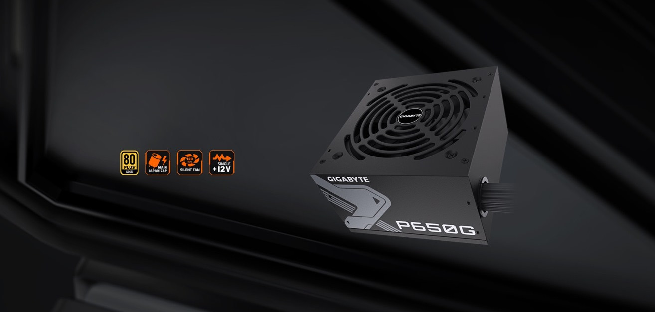 Zasilacz Gigabyte P650G 650W 120mm 80+Gold - zdjęcie 1