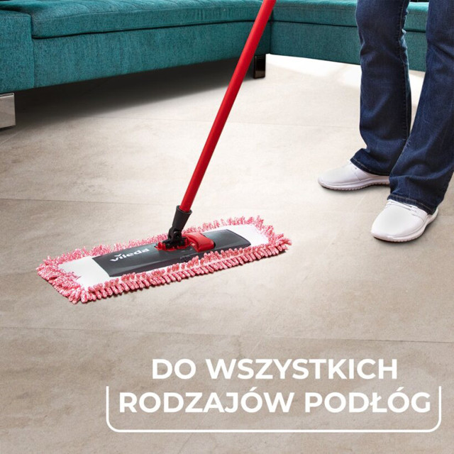 VILEDA Pet Pro Mop płaski 3D Chenille z drążkiem - zdjęcie 6