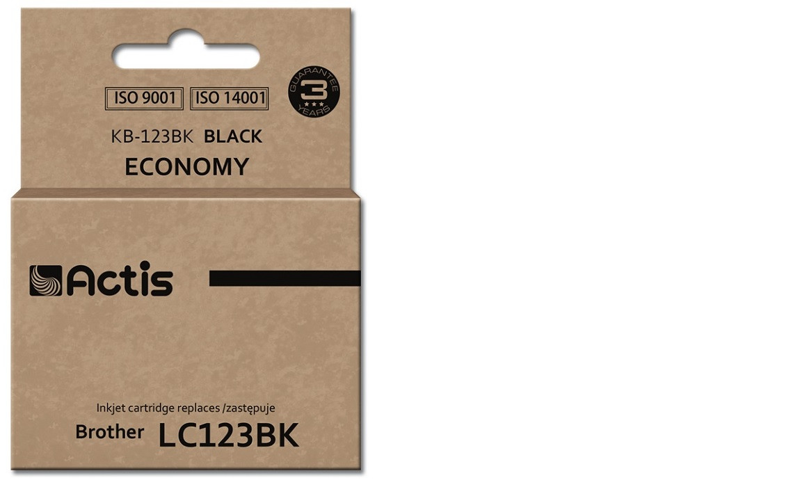 Actis KB-123Bk Tusz do drukarki Brother, Zamiennik Brother LC123BK/LC121BK; Standard; 15 ml; czarny. - zdjęcie 1