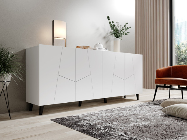 Komoda ETNA 200x42x82 biały mat - zdjęcie 1