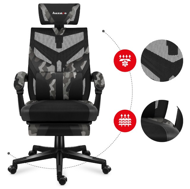Fotel gamingowy Huzaro Combat 5.0 Camo - zdjęcie 3