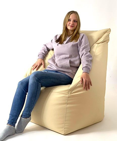 Pufa worek sako KOMFORT kremowy XXL 140x90 - zdjęcie 2