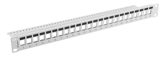 LANBERG PATCH PANEL PUSTY 19" 24PORT 1U SZARY - zdjęcie 2