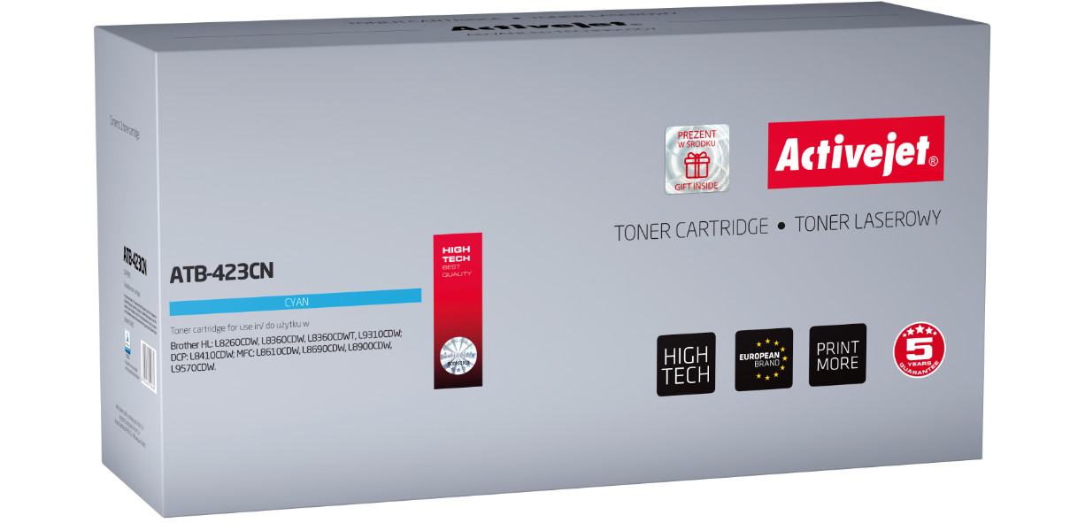 Activejet ATB-423CN Toner do Brother, Zamiennik Brother TN-423C; Supreme; 4000 stron; błękitny. - zdjęcie 6