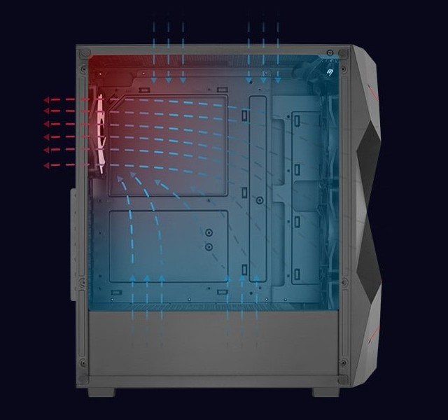Obudowa AEROCOOL PGS VOLCAN-G-BK-v1 - zdjęcie 4