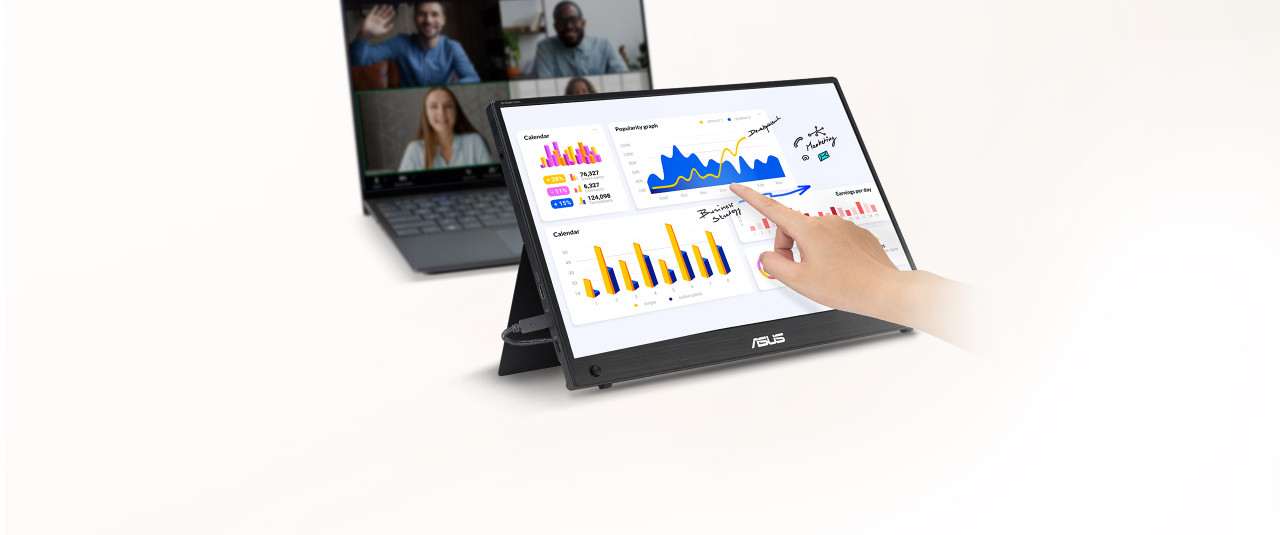 MONITOR ASUS 15,6" MB16AHT ZenScreen Touch - zdjęcie 2
