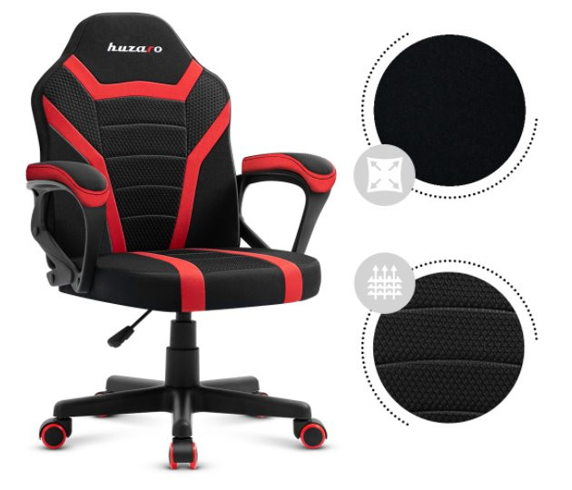Fotel gamingowy dla dziecka HZ-Ranger 1.0 red mesh - zdjęcie 6