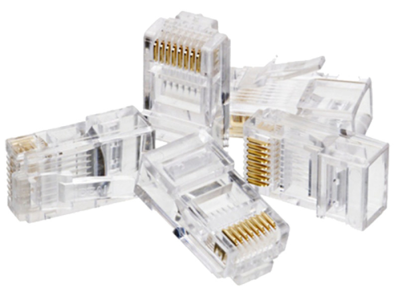 ALANTEC RJ45 wtyk STANDARD(drut+linka) UTP kat.5e op=100szt - zdjęcie 1
