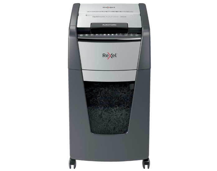 Rexel Niszczarka Optimum AutoFeed+ 300X, (P-4), 300 kartek, 60 l kosz - zdjęcie 1