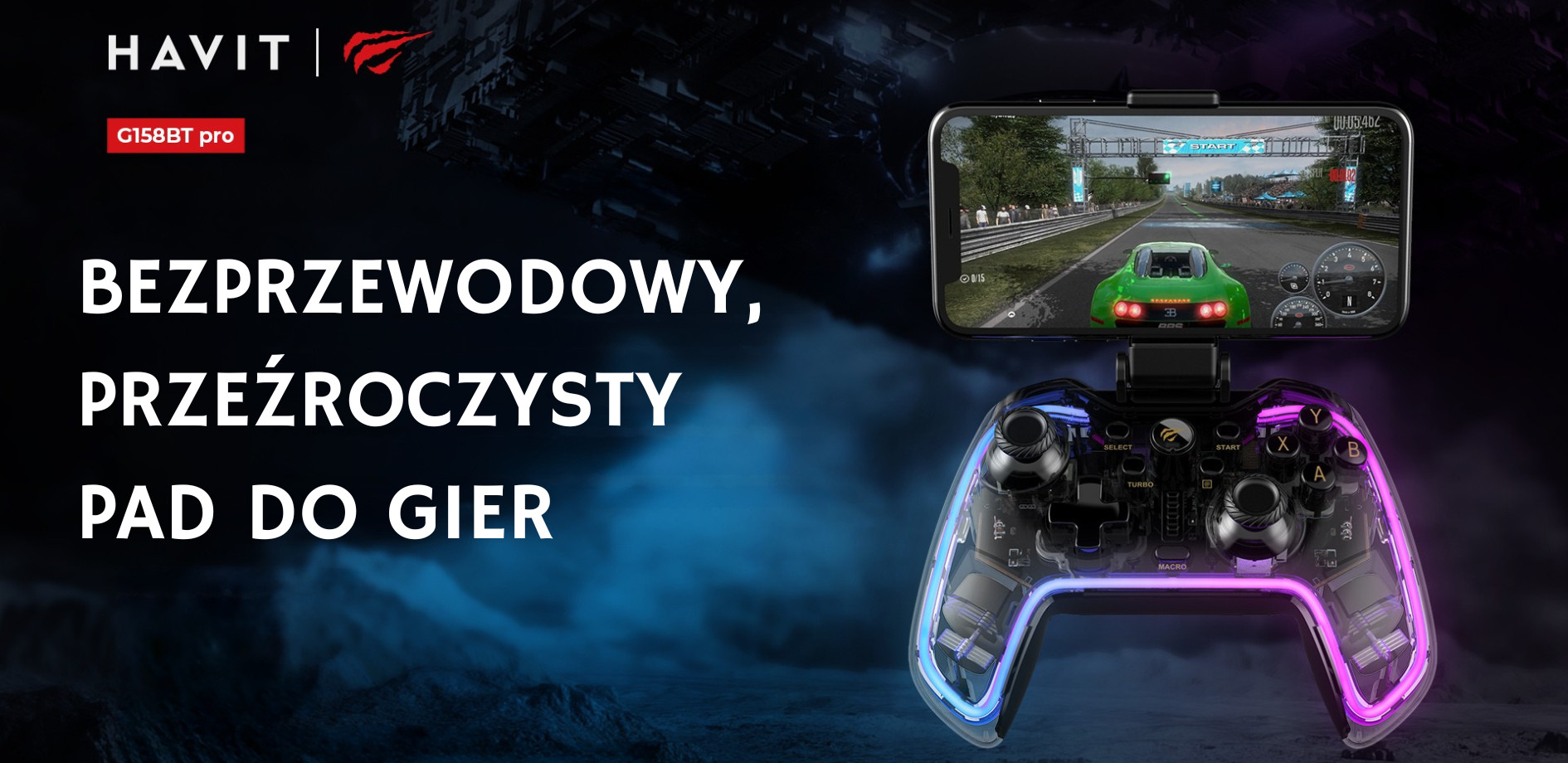 Bezprzewodowy kontroler Havit G158BT Pro (biały) - zdjęcie 1