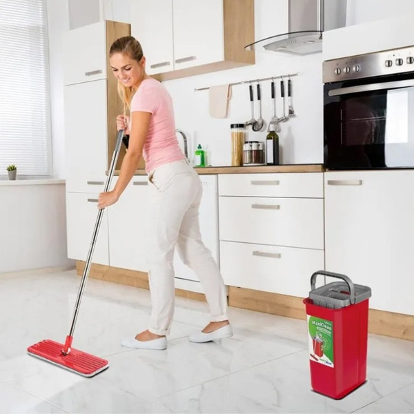 GREENBLUE MOP PŁASKI Z WIADREM I WYCISKACZEM GB870 - zdjęcie 2