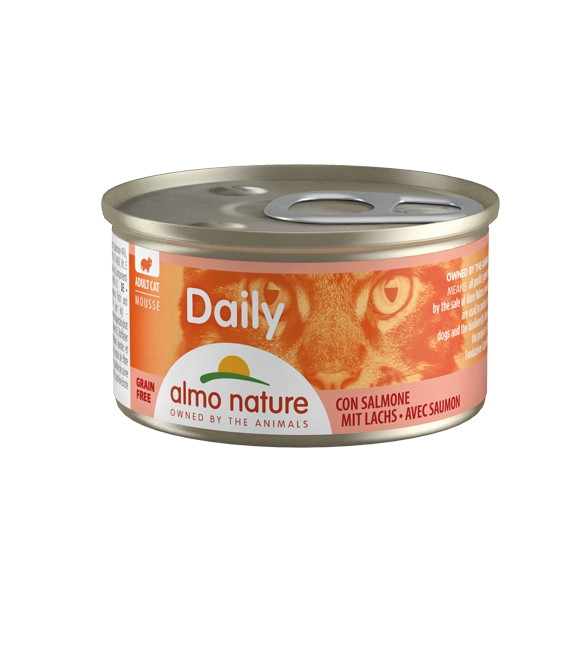 ALMO NATURE Daily Menu Mus z łososiem - mokra karma dla kota - puszka 85 g - zdjęcie 1