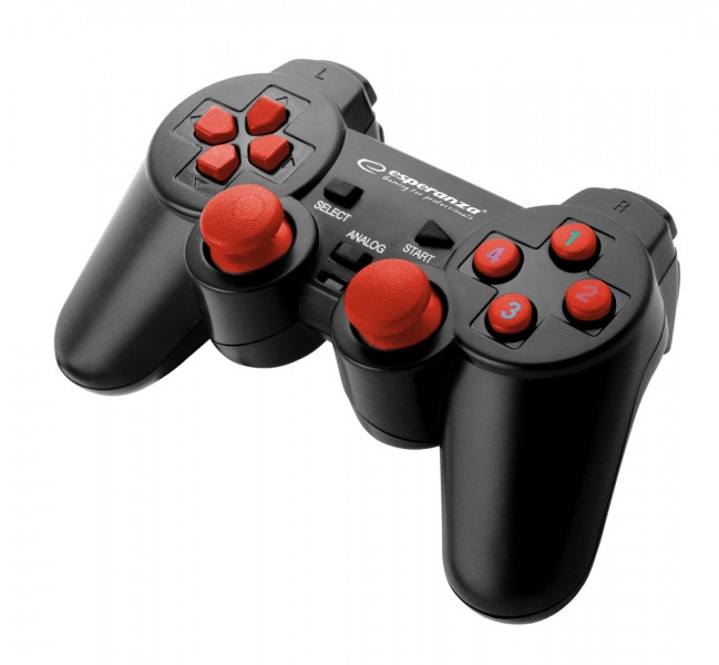Esperanza gamepad pc usb czarno/czerwony warrior egg102r - zdjęcie 1
