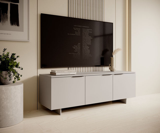 Szafka RTV 3D ALMA 150x41,5xH55 kaszmir - zdjęcie 1