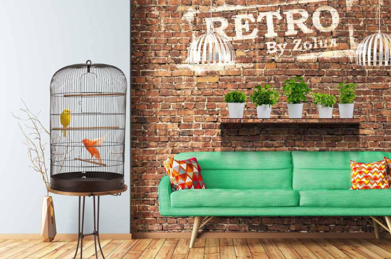 Klatka dla ptaków Zolux Retro Marthe - ciemny brąz - zdjęcie 1