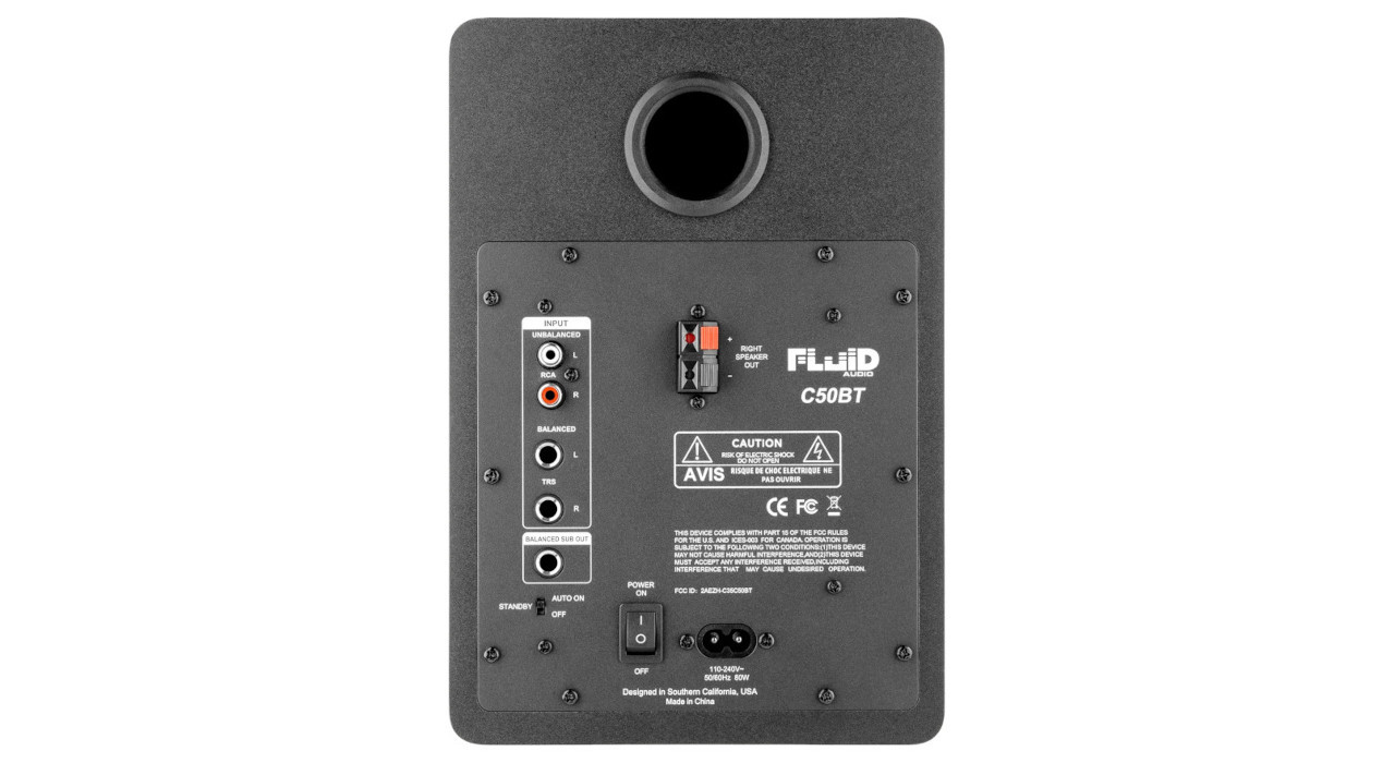 Fluid Audio C50BT - Aktywny 5-calowy dwudrożny monitor referencyjny studyjny z Bluetooth (para) - zdjęcie 4