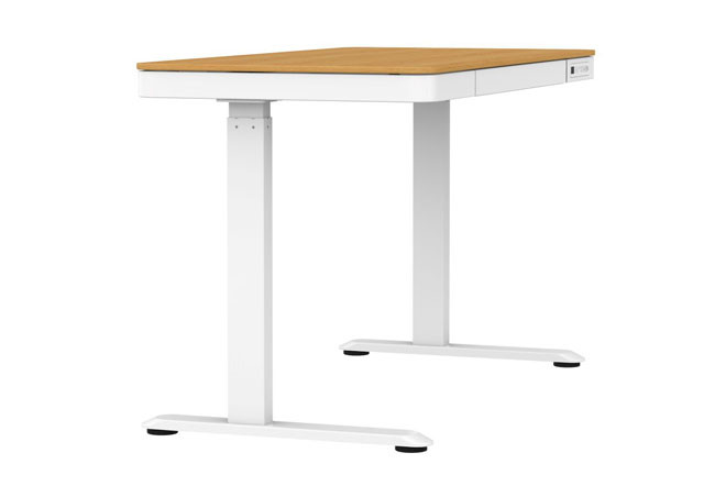 Biurko ACTIVEJET z elektryczną regulacją wysokości 140x70 ET119W-C biały/dąb - zdjęcie 2
