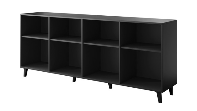 Komoda ETNA 200x42x82 czarny mat + dąb craft - zdjęcie 2